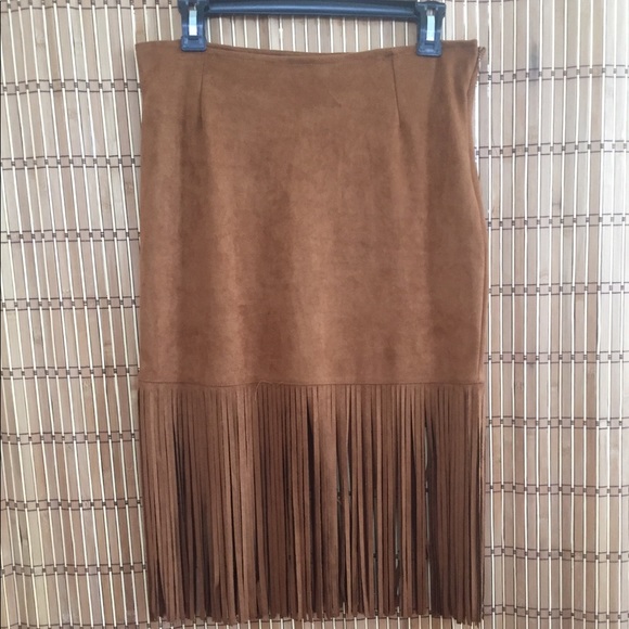 Dresses & Skirts - Tan fringe skirt Rue 21
